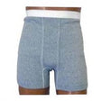 Image of OPTIONS Men's Boxer Brief with Built-In Barrier/Support, Gray, Dual Stoma, Small 32-34