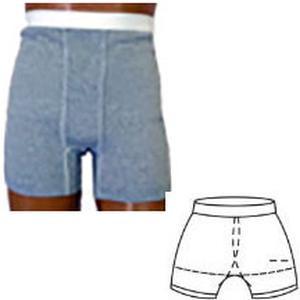 Image of OPTIONS Men's Brief with Built-In Barrier/Support, White, Dual Stoma, X-Large 10, Hips 45" - 47"