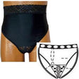 Image of OPTIONS Split-Cotton Crotch with Built-In Barrier/Support, Black, Right-Side Stoma, X-Large 10, Hips 45" - 47"