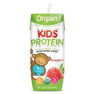 Image of Orgain Kids Protein Nutritional Shake, Strawberry, 8.25 fl oz