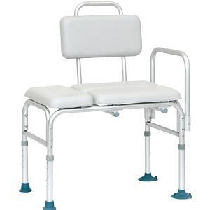 Image of Padded Transfer Bench with Suction Feet 24" W x 16" D Seat Dimension