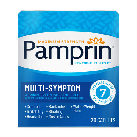 Image of Pamprin® Multi-Symptom Menstrual Pain Relief Tablets (20 Count)