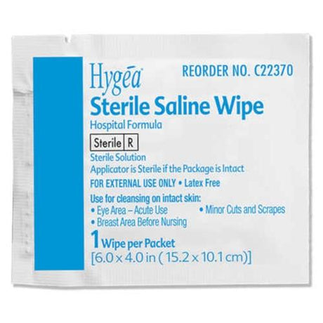 Image of PDI Hygea® Sterile Saline Cleansing Wipe, 6" x 4"