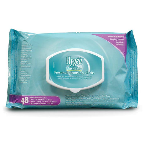 Image of PDI Inc Hygea® Flushable Personal Cleansing Cloths 5-1/2" x 7"
