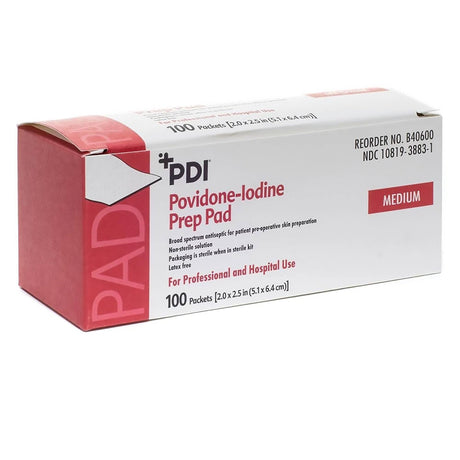 Image of PDI PVP Iodine Prep Pad Medium, 1-1/5" x 2-3/5"