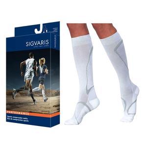Image of Performance Sock Calf, 20-30 mmHg, Size SS, Closed Toe, White