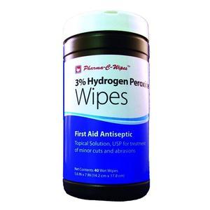 Image of Pharma-C-Wipes 3% Hydrogen Peroxide First Aid Wipe 40 Count
