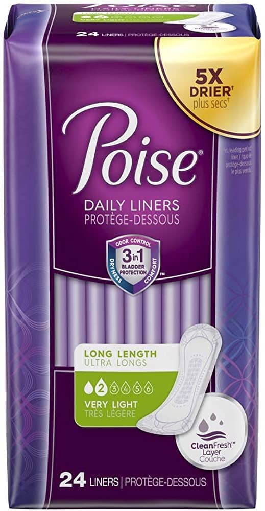 Image of Poise Daily Liners For Light Bladder Leaks - Very Light Absorbency