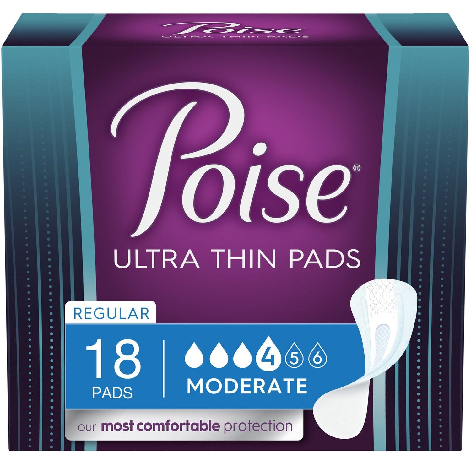 Image of Poise Ultra Thin Women's Incontinence Pads (Without Wings)