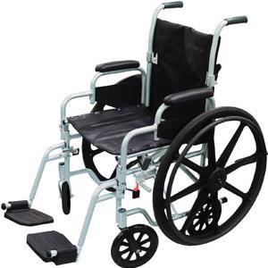Image of Poly-Fly High Strength Lightweight Wheelchair, Black