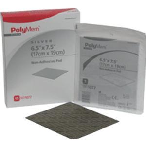 silver non-adhesive pad dressing PolyMem Silver Non-Adhesive PolyMeric Membrane Dressing 6.5x7.5 inch Box of 15