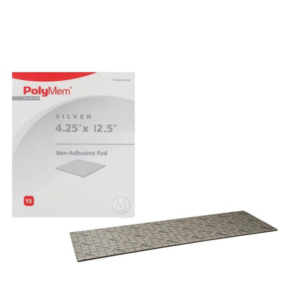 polymem silver non adhesive pad dressing PolyMem Silver Non-Adhesive Pad Dressing, 1.8 X 1.8"Box of 20