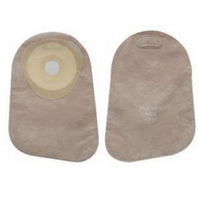 Image of Hollister Premier One-Piece Closed Pouch, 1-3/16" Pre-Cut Flat SoftFlex Skin Barrier, Filter, Beige