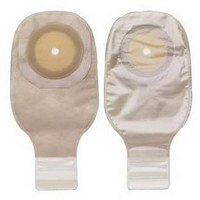 Image of Hollister Premier One-Piece Drainable Pouch, Up to 2-1/2" Cut-to-Fit Flat FlexWear Skin Barrier, Integrated Closure, Ultra Clear
