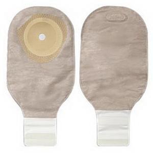 Image of Hollister Premier One-Piece Drainable Pouch 1-3/8" Pre-Cut Flat SoftFlex Skin Barrier, Filter, Integrated Closure, Beige