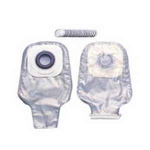 Image of Hollister Premier One-Piece Drainable Pouch, 7/8" Pre-Cut Convex Karaya 5 Skin Barrier, Replacement Filter, Skin Barrier, Clamp Closure, Transparent