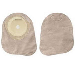 Image of Hollister Premier One-Piece Closed Mini Pouch, 1" Pre-Cut Flat SoftFlex Skin Barrier, Filter, Beige