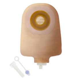 Image of Hollister Premier One-Piece Urostomy Pouch, Up to 2-1/2" Cut-to-Fit Flat Flextend Skin Barrier, 9" L, Beige