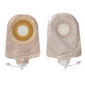 Image of Hollister Premier One-Piece Urostomy Pouch, 1-1/4" Pre-Cut Flat Flextend Skin Barrier, 9" L, Transparent