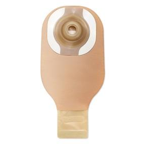 Image of Hollister Premier One-Piece Drainable Pouch, Soft Convex CeraPlus Skin Barrier, Pre-Cut, 1-1/8" Stoma, Beige