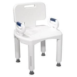 Image of Premium Series Bath Bench with Back and Arms, 350 lb Weight Capacity
