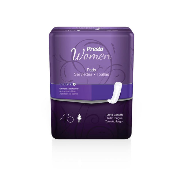 Image of Presto Pads for Women Ultimate Absorbency 16" Long