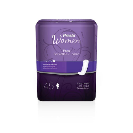 Image of Presto Pads for Women Ultimate Absorbency 16" Long