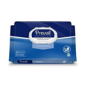 Image of Prevail® Disposable Adult Washcloth with Press-n-Pull Lid, 12" x 8"