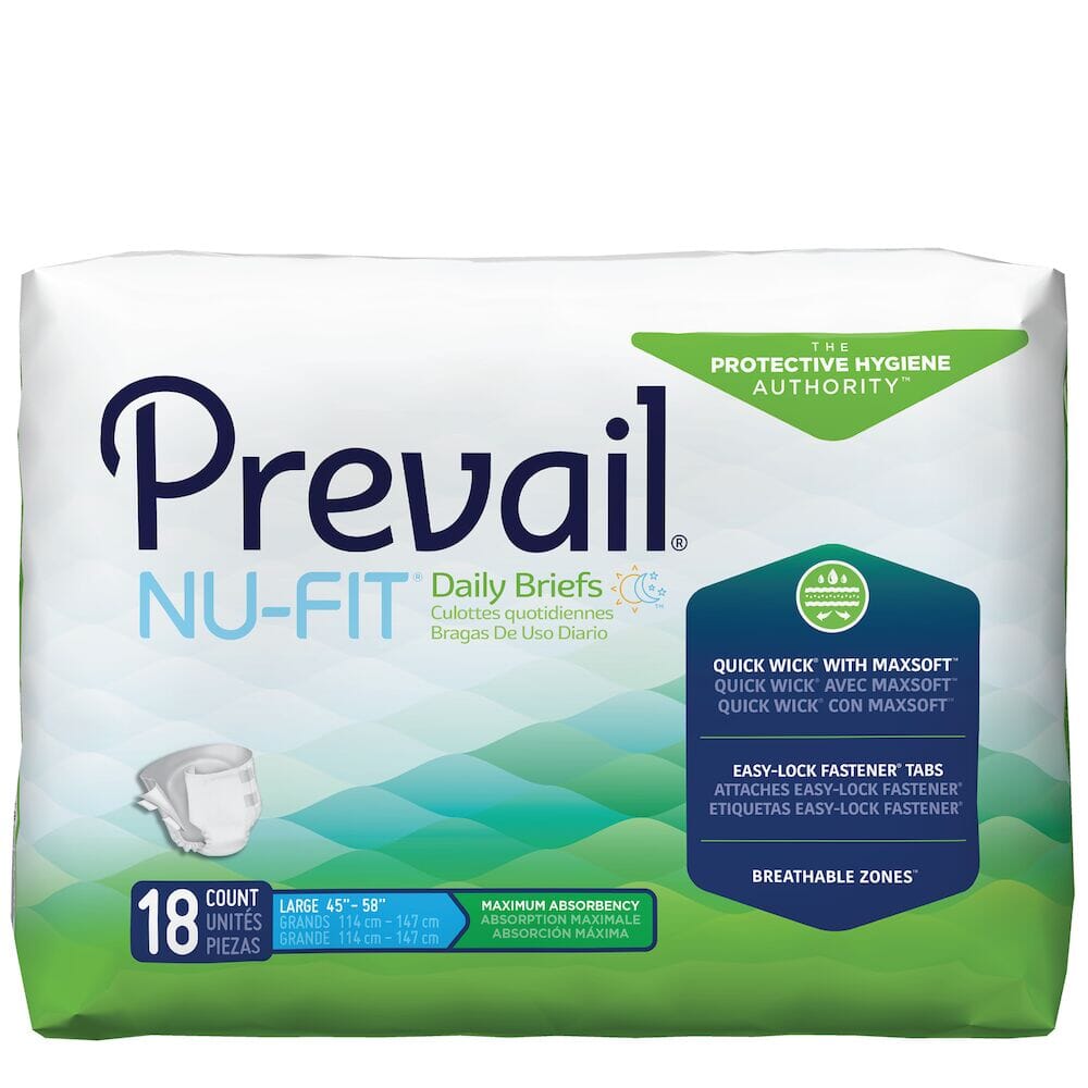 Image of Prevail Nu-Fit Adult Daily Briefs, Maximum Absorbency