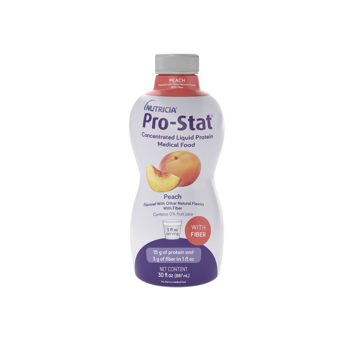 Pro-Stat, Peach, With Fiber, 30 fl. oz. – Save Rite Medical