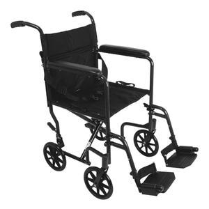 Image of ProBasics Aluminum Transport Chair with Swing Away Foot Rests, 19", Black, REPLACES ZCH9201BLK