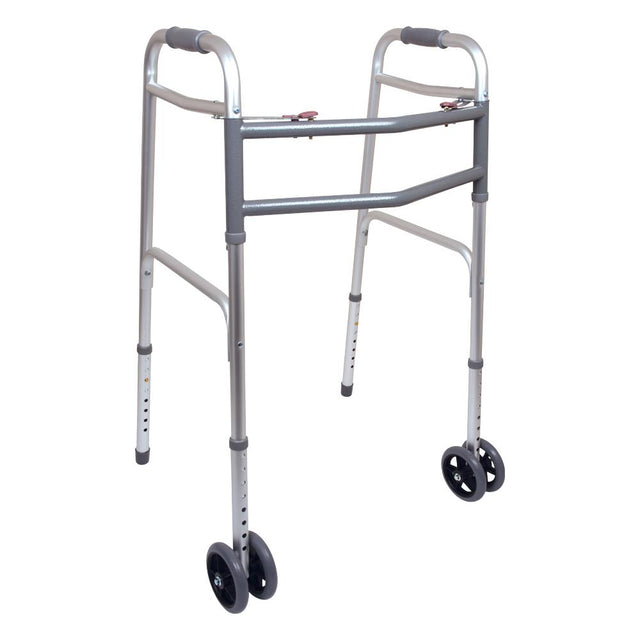 Image of ProBasics Bariatric 2-Button Walker with 5-inch Wheels, 500 lb Weight Capacity