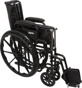 Image of ProBasics K1 Wheelchair with 18-inch x 16-inch Seat, Flip-Back Desk Arms, Swing-Away Footrests