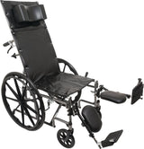 Image of ProBasics Reclining Wheelchair, 18" x 16", Removable Desk Arms and Elevation Leg Rests