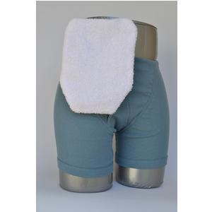 Image of Quick Dry Pouch Cover, Fits Flange Opening of 3/4" to 2-1/4", Overall Length 9", White Terry Cloth