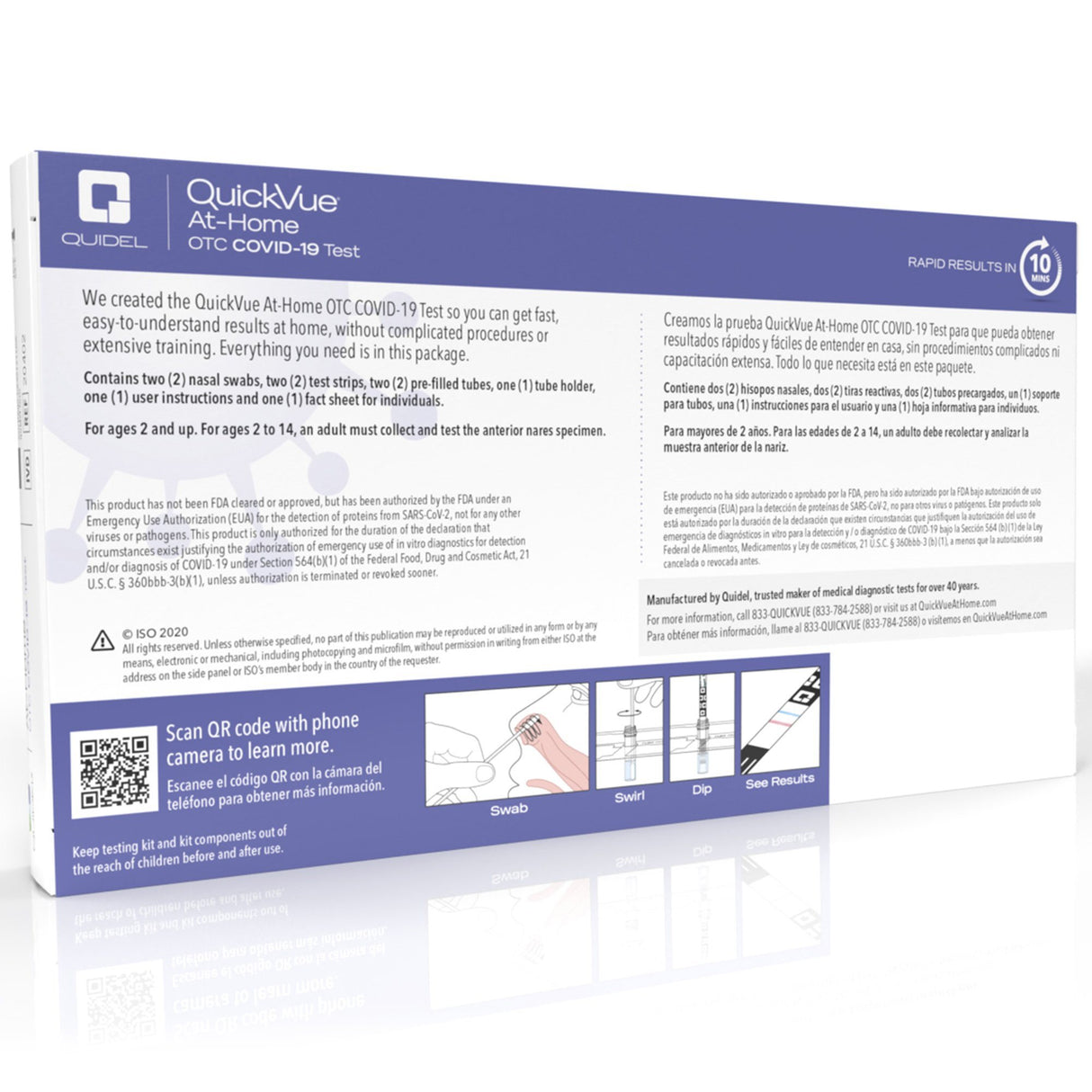 Image of Quidel QuickVue At-Home OTC COVID-19, Includes 2 Tests