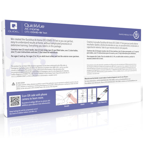 Image of Quidel QuickVue At-Home OTC COVID-19, Includes 2 Tests