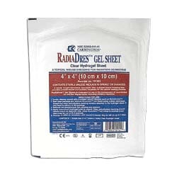 Image of RadiaDres™ Gel Sheet Wound Dressing 4" x 4" Size Square Shape, Sterile, Polymer Sheet