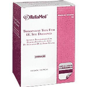 Image of ReliaMed Sterile Latex-Free Transparent Thin Film I.V. Site Adhesive Dressing 2-3/8" x 2-3/4"