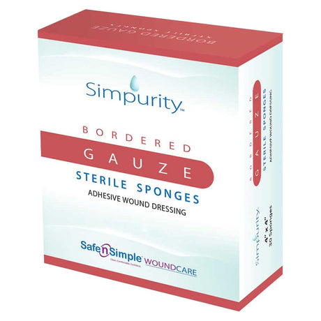 Image of Safe n' Simple Simpurity™ Bordered Gauze Sponge, Sterile, 6" x 6.75"