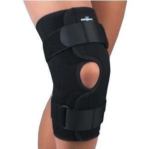 Image of Safe-T-Sport Wrap-Around Hinged Knee Stabilizing Brace, Neoprene, Small, Black