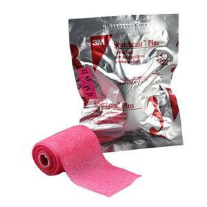 Image of Scotchcast Plus Casting Tape 4" x 4 yds., Bright Pink