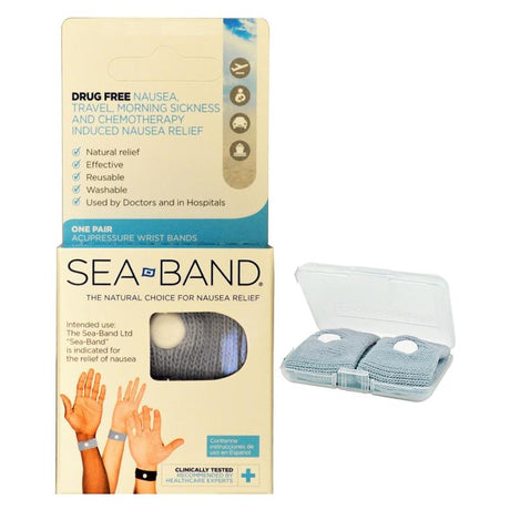 Image of Sea-Band® Acupressure Wrist Band, Adult, Bilingual Package