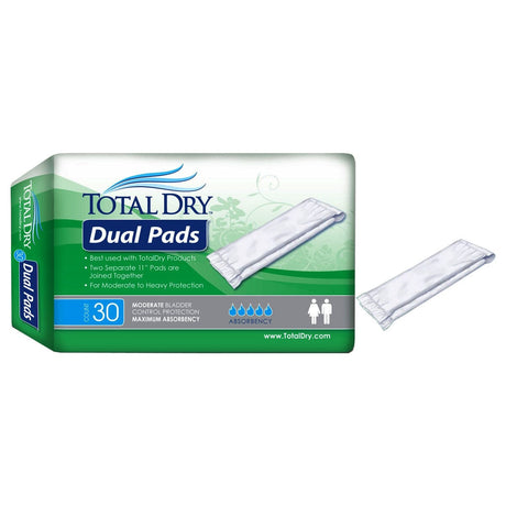Image of Secure Personal Care TotalDry™ Dual Incontinence Pad, 1000mL Capacity, 11"