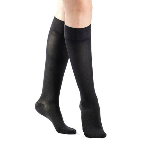 Image of Select Comfort Women's Calf-High 20-30mmHg Compression Stockings with Grip-top Large Short
