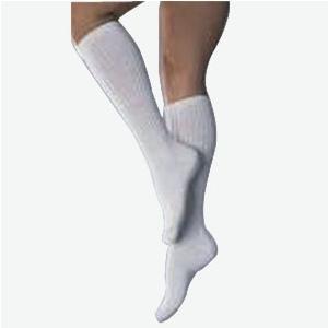 Image of SensiFoot Knee-High Mild Compression Diabetic Sock Large, White