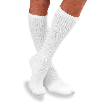 Image of SensiFoot Knee-High Mild Compression Diabetic Sock, Small, White