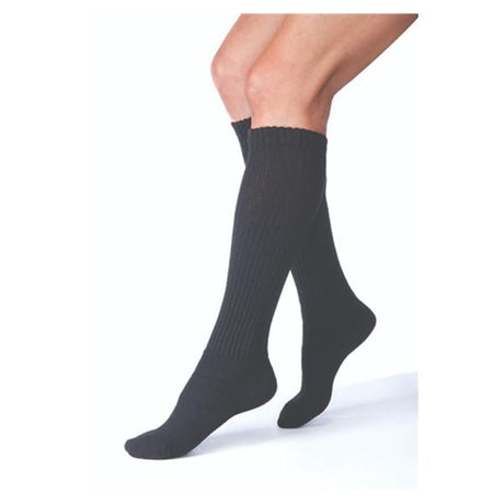 Image of SensiFoot Knee-High Mild Compression Diabetic Sock X-Large, Black