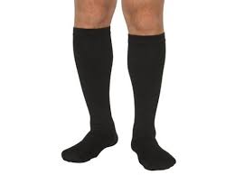 Image of SensiFoot Knee-High Mild Compression Diabetic Sock, X-Small, Black