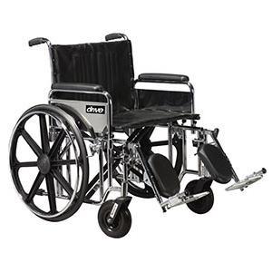 Image of Sentra EC Heavy Duty Wheelchair with Detachable Desk Arms and Elevating Leg Rest